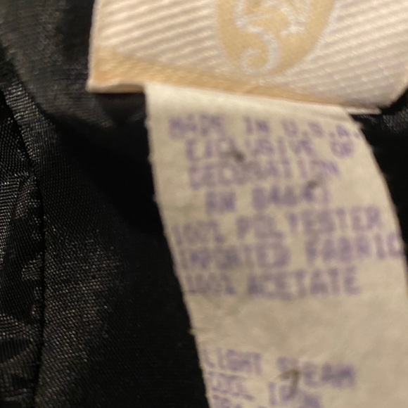 Ladies long black crepe back satin dress vintage - Picture 8 of 9